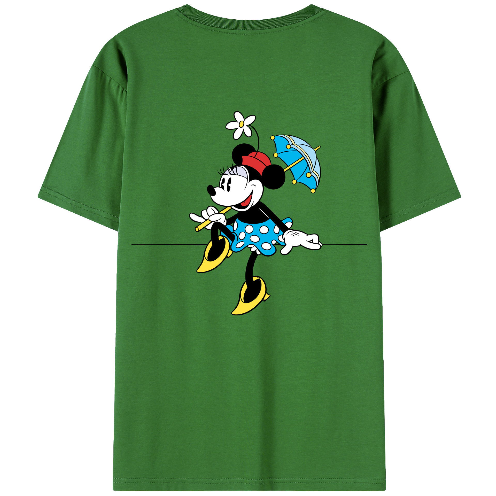（画像用） ミッキーマウス Mickey Mouse レディース半袖Tシャツ(バックプリント)